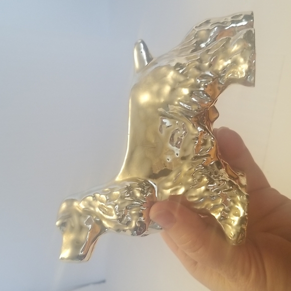 Ceramic Cocker Spaniel Vase Gold Tone - Picture 3 of 8